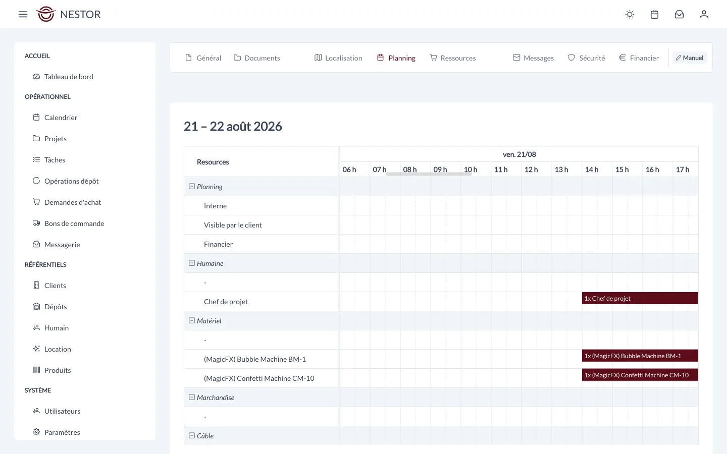 Planning d'un projet