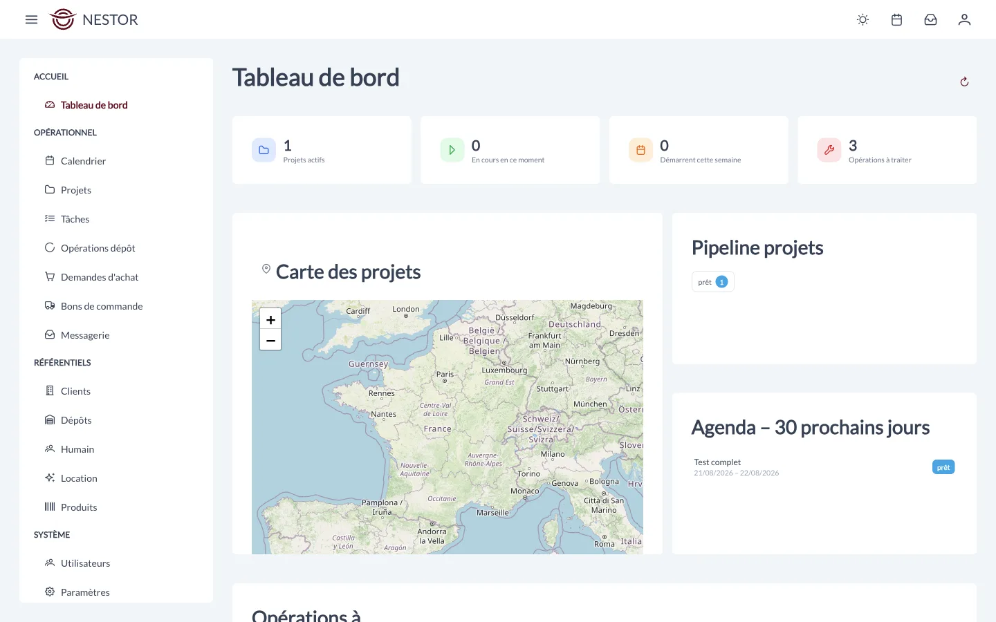 Tableau de bord